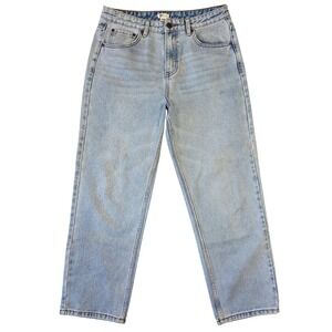 Billabong Womens High Waisted Straight Leg Jeans Light Wash Blue Size 31 Cotton